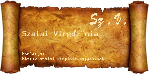 Szalai Virgínia névjegykártya