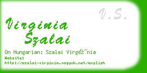 virginia szalai business card